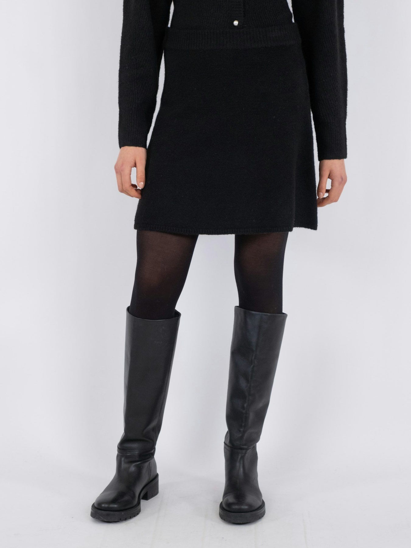 Gisa Knit Skirt - Svart