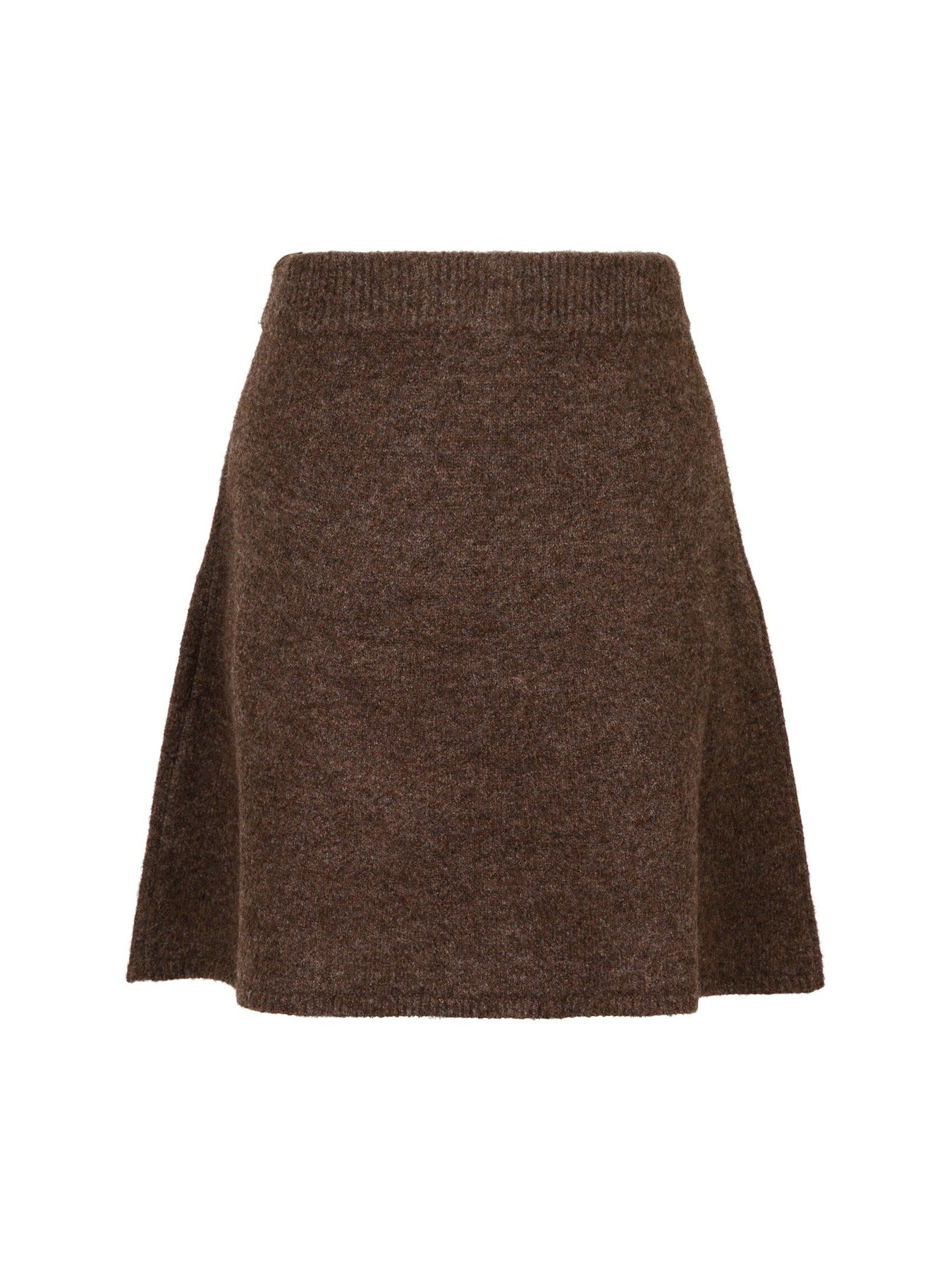 Gisa stickad kjol - Brun melange