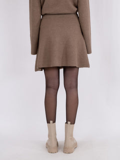 Gisa Knit Skirt - Dusty Brown