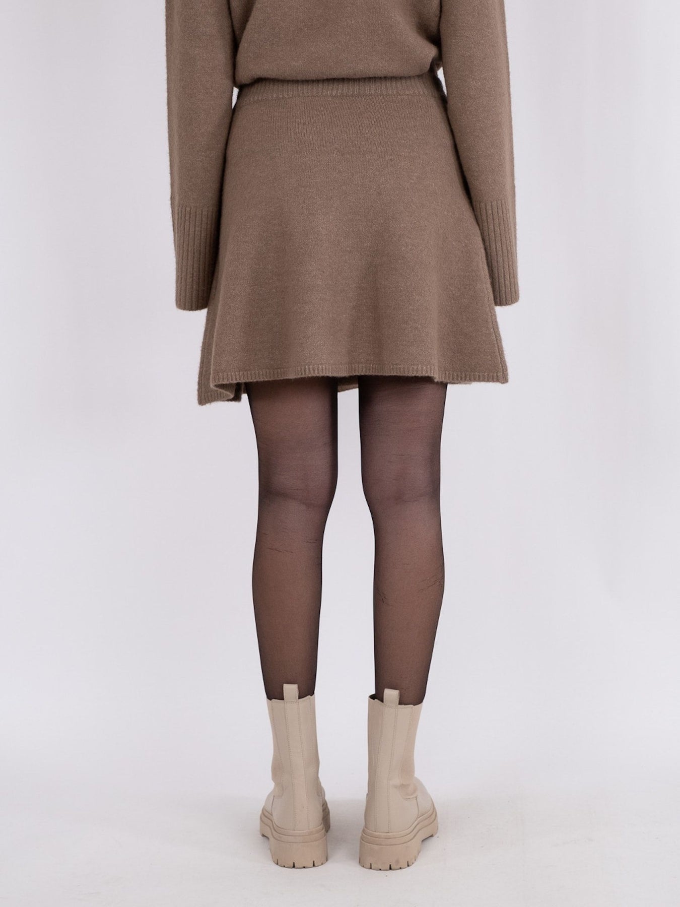 Gisa Knit Skirt - Dusty Brown