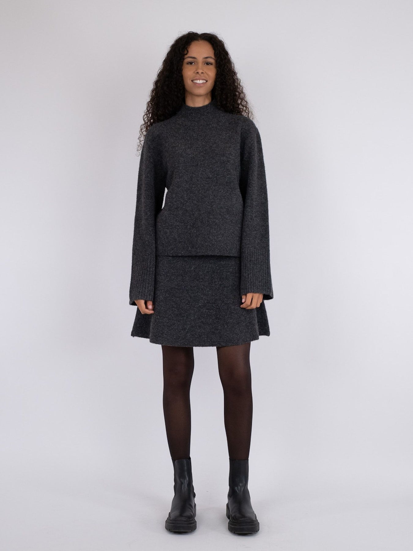 Kiara Knit Blouse - Antracit