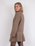 Kiara Knit Blouse - Dusty Brown