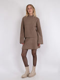 Kiara Knit Blouse - Dusty Brown