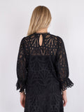 Adela Embroidery Blouse - Black