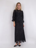 Adela Embroidery Blouse - Black