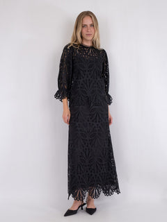 Adela Embroidery Blouse - Black