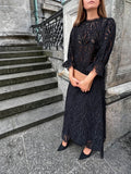 Adela Embroidery Blouse - Black