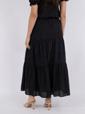 Rana Embroidery Skirt - Black