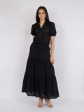Rana Embroidery Skirt - Black