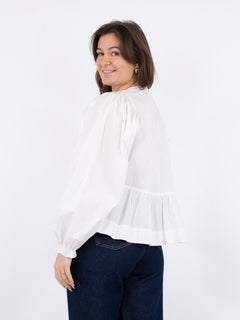 Bessie C Poplin Blouse - White