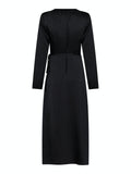 Nakisa Heavy Sateen Dress - Black