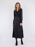 Nakisa Heavy Sateen Dress - Black