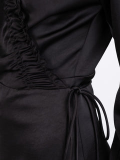 Nakisa Heavy Sateen Dress - Black