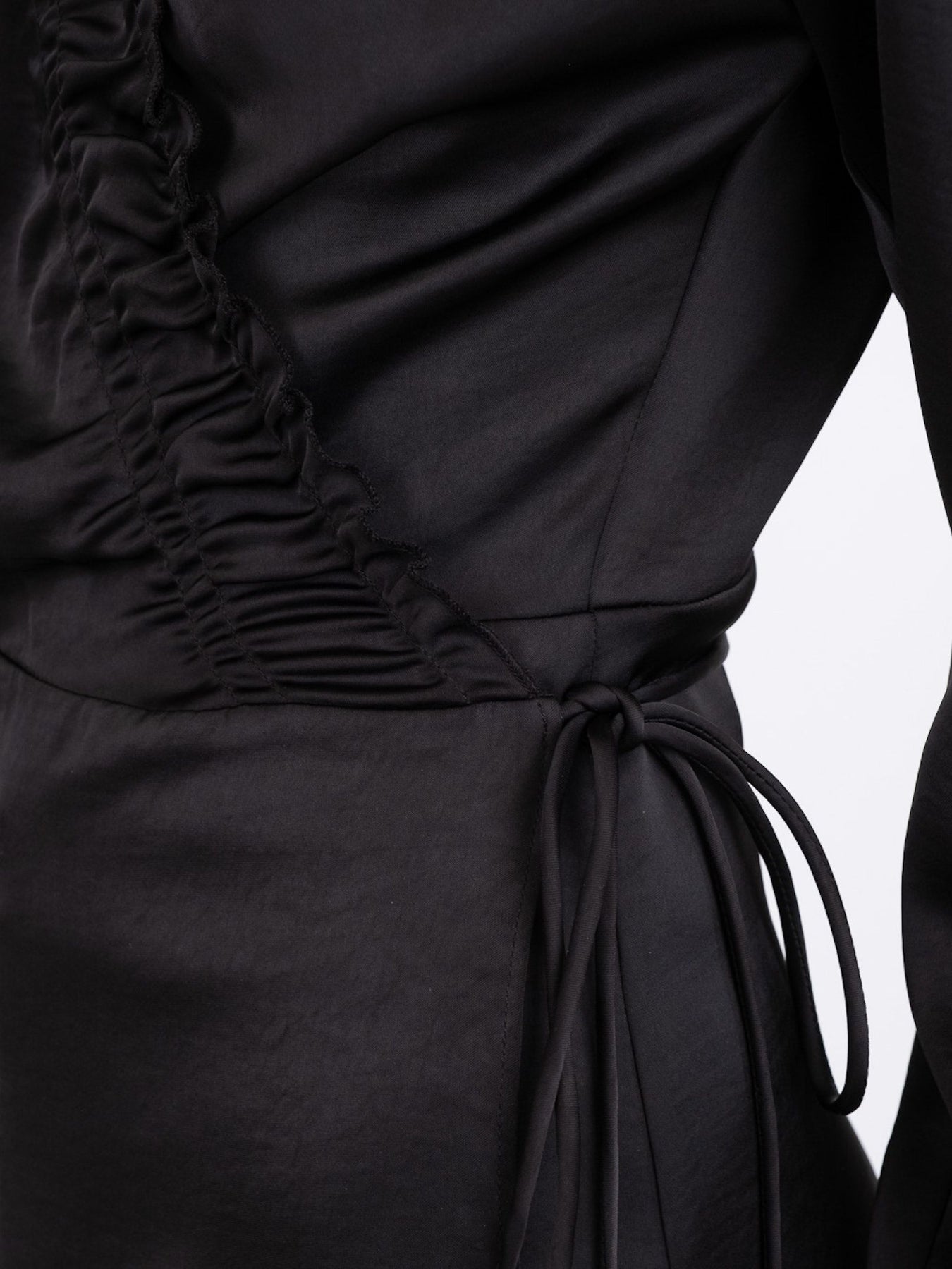 Nakisa Heavy Sateen Dress - Black