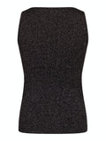 Talia Glitter Knit Top - Black