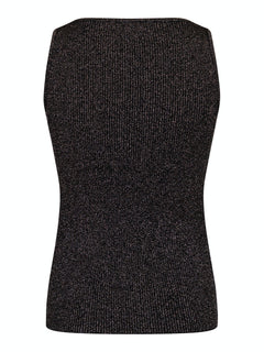 Talia Glitter Knit Top - Black