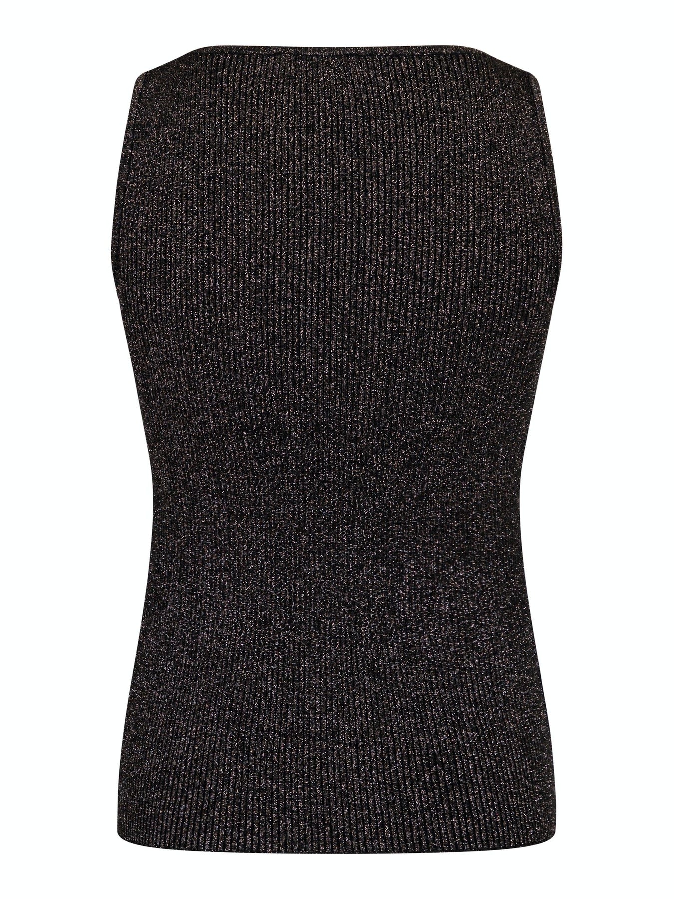 Talia Glitter Knit Top - Black