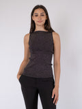 Talia Glitter Knit Top - Black
