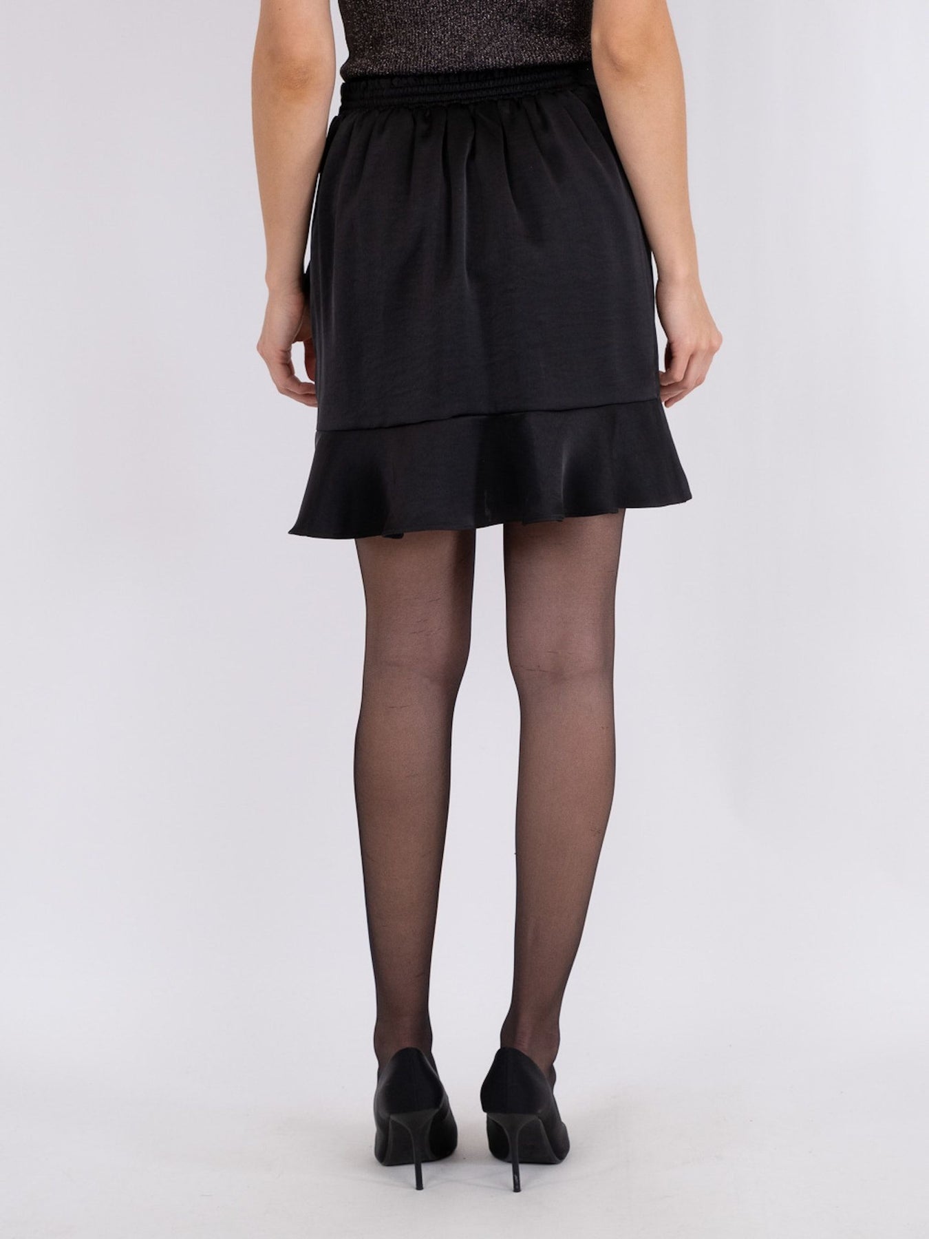 Bekka Heavy Sateen Skirt - Black