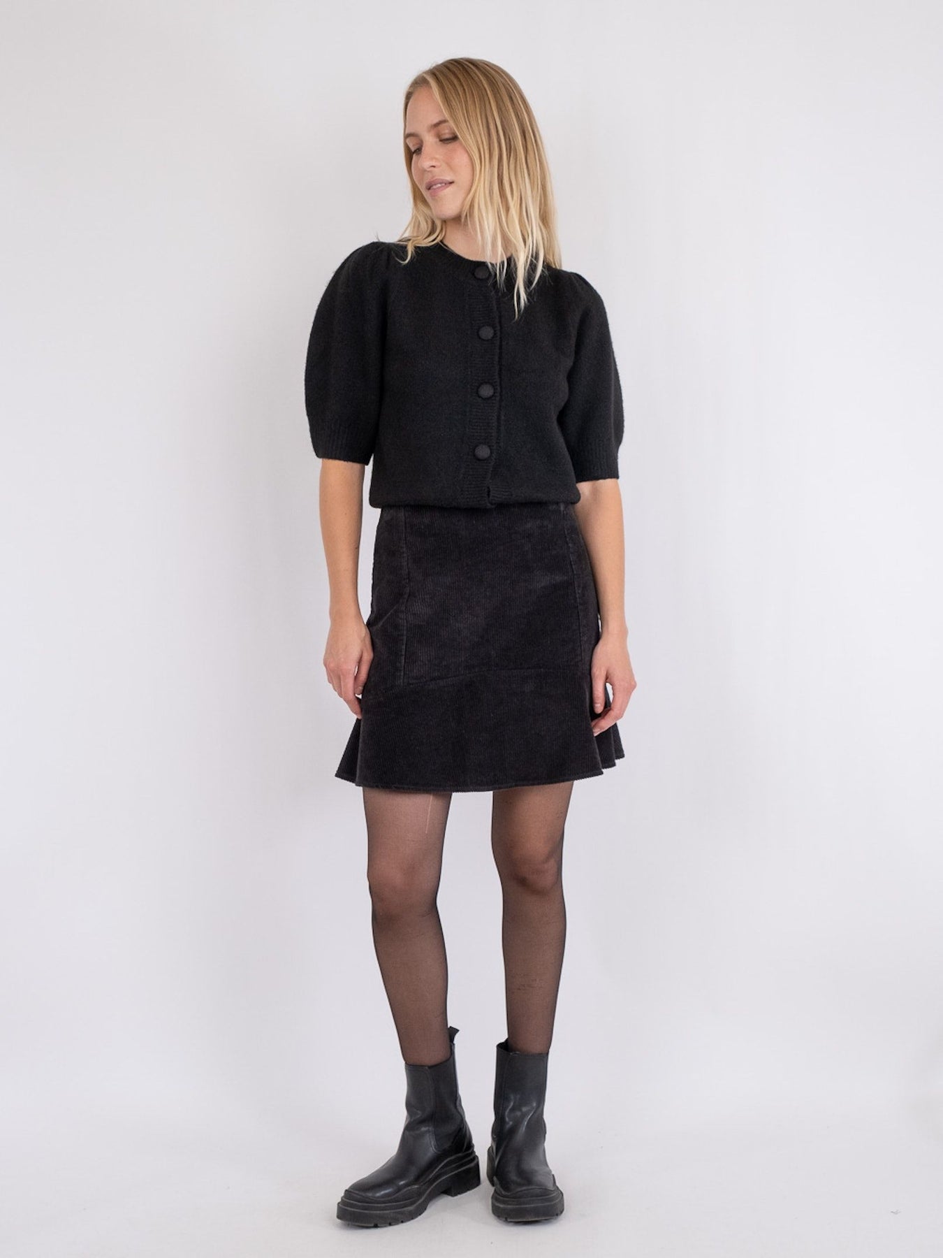 Loui Corduroy Skirt - Black