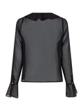 Anika Frill Blouse - Black