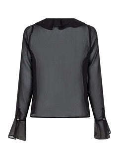 Anika Frill Blouse - Black