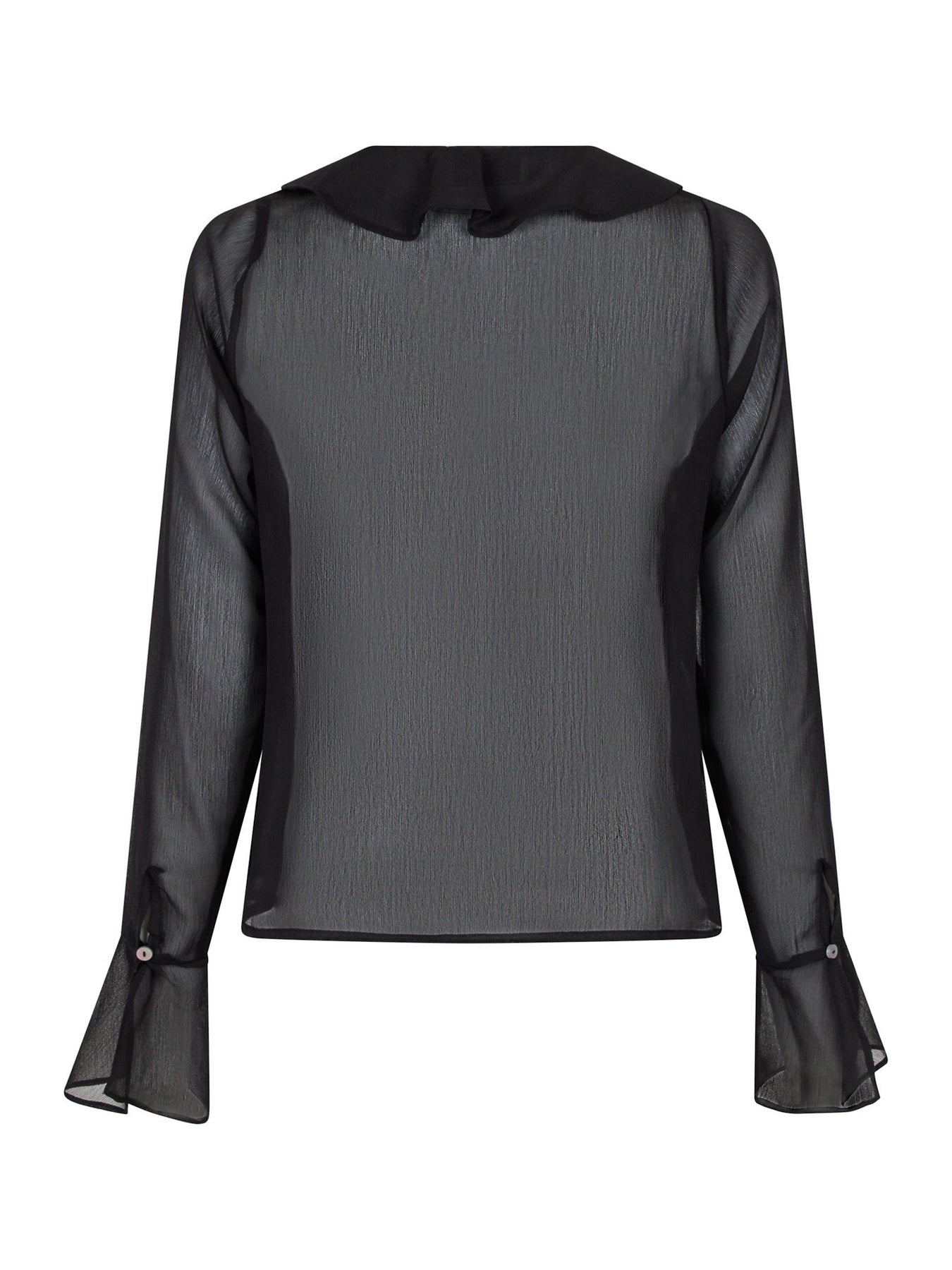 Anika Frill Blouse - Black