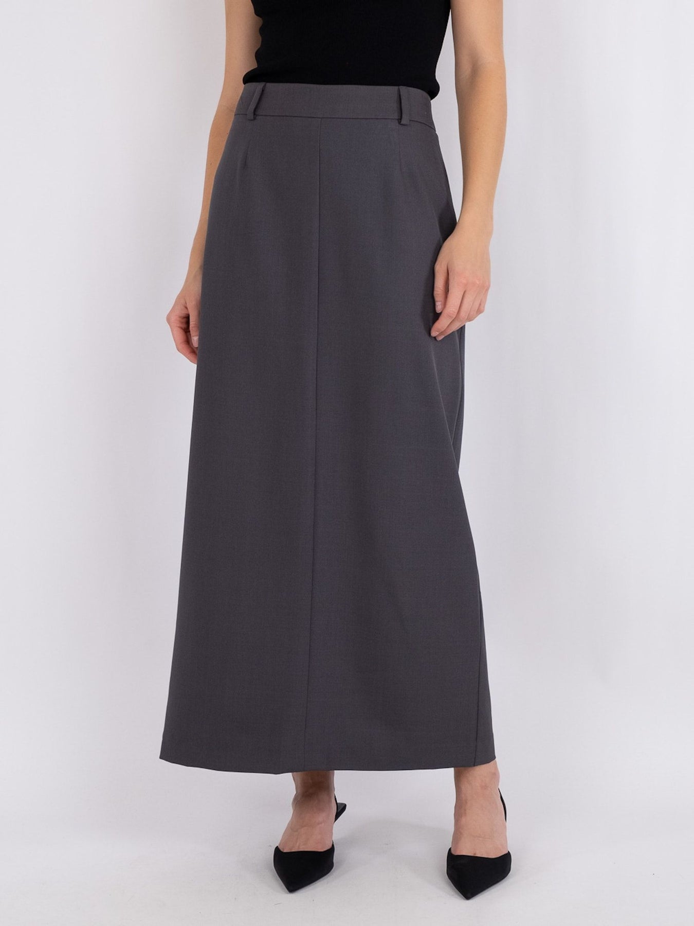 Vipse Melange Skirt - Dark Grey