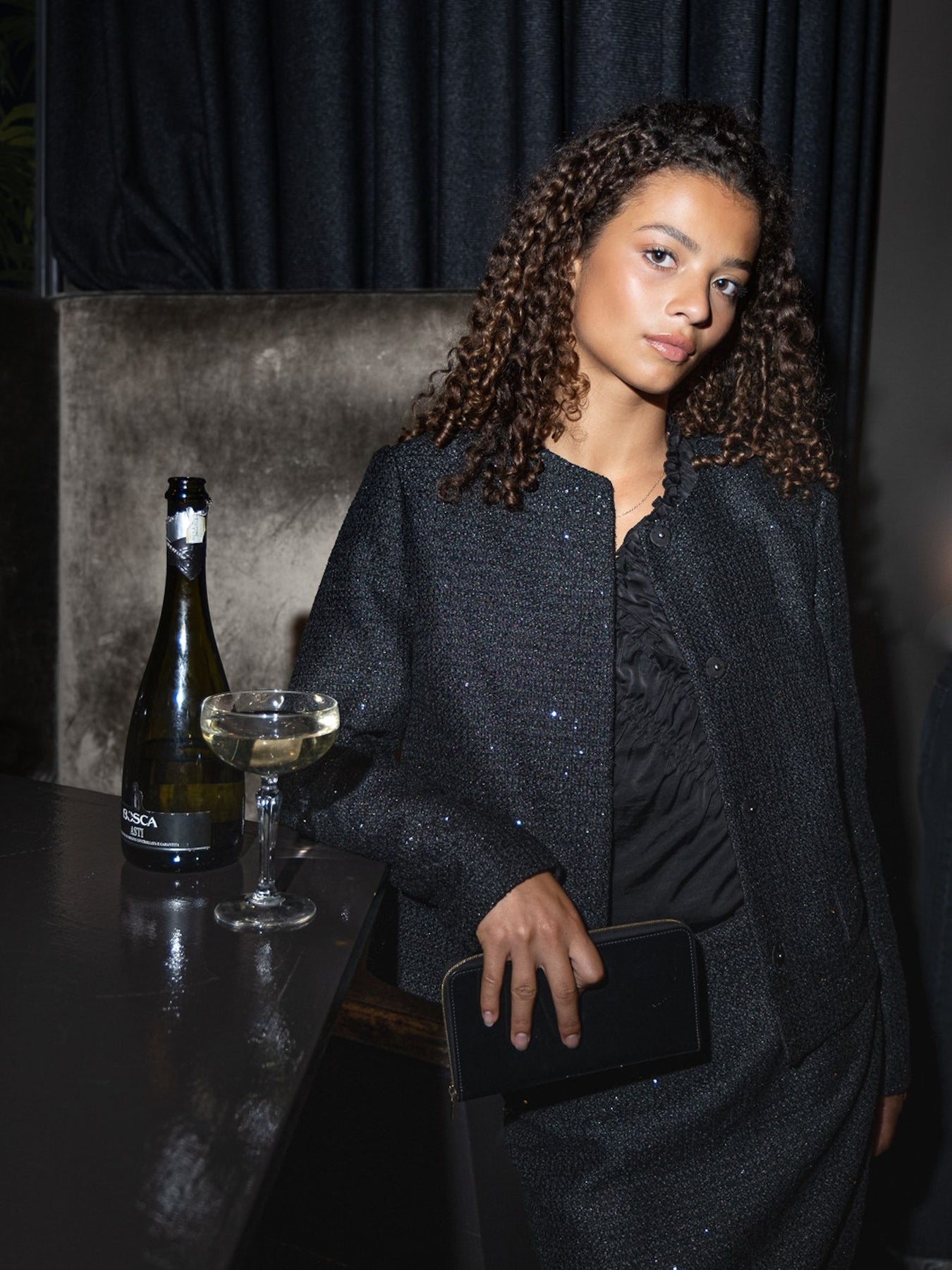 Helina Sequins Jacket - Black