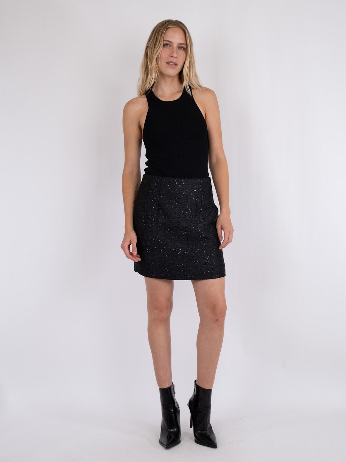 Helmine Sequins Skirt - Black
