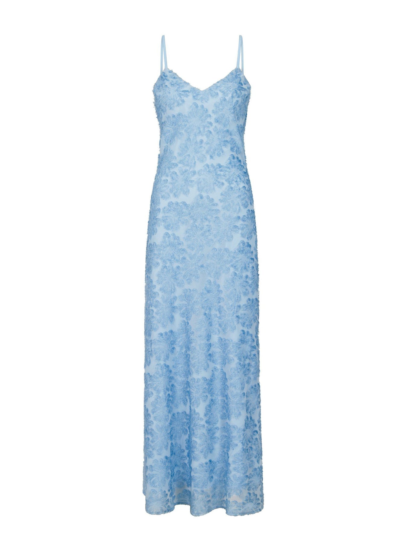 Clia Fringe Dress - Sky Blue