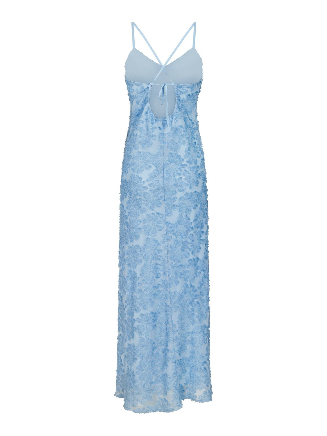 Clia Fringe Dress - Sky Blue