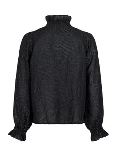 Brielle Glitter Blouse - Black