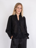 Brielle Glitter Blouse - Black
