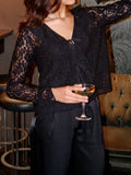 Anika Lace Blouse - Black