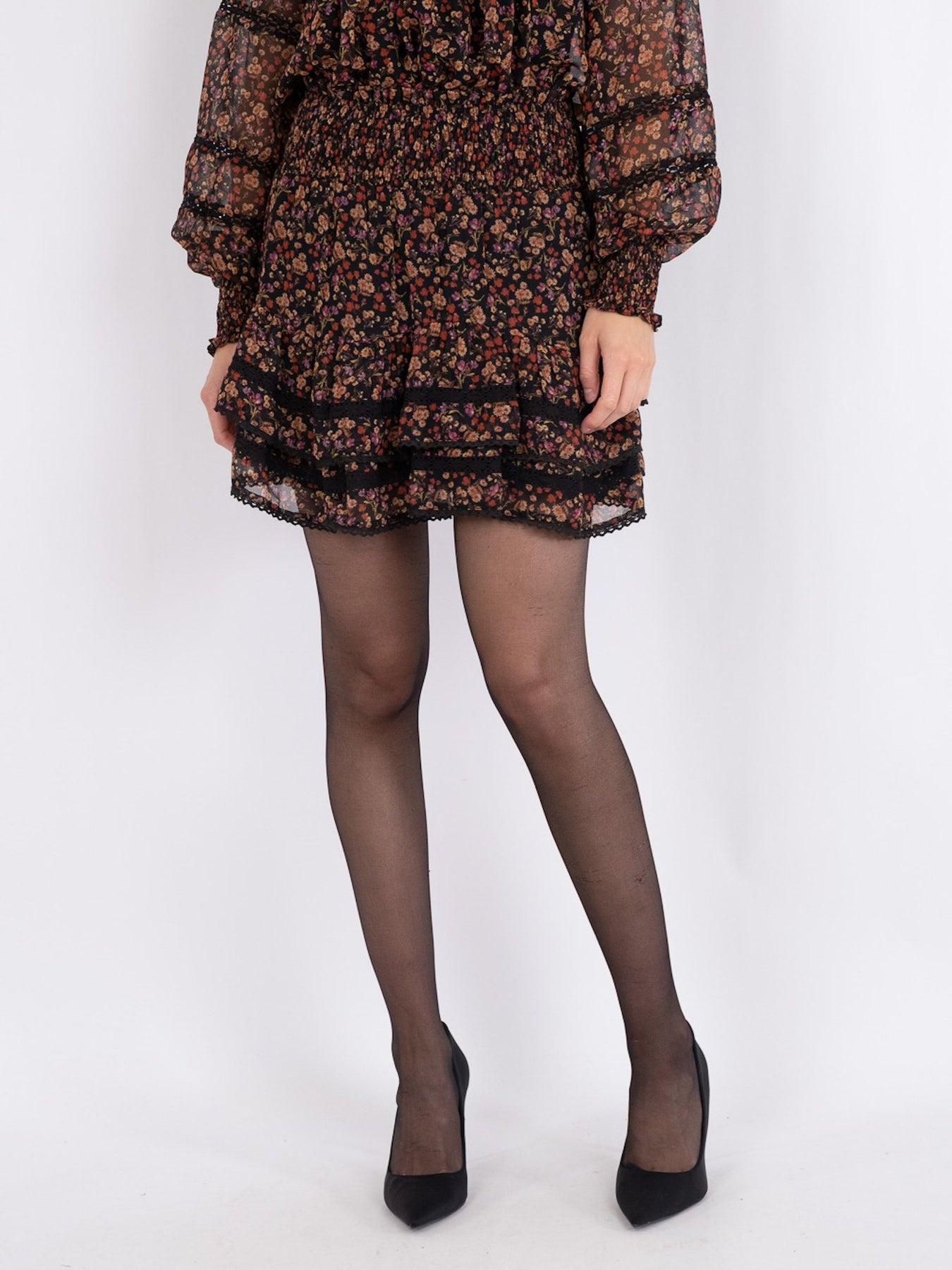 Marna Garden Skirt - Black