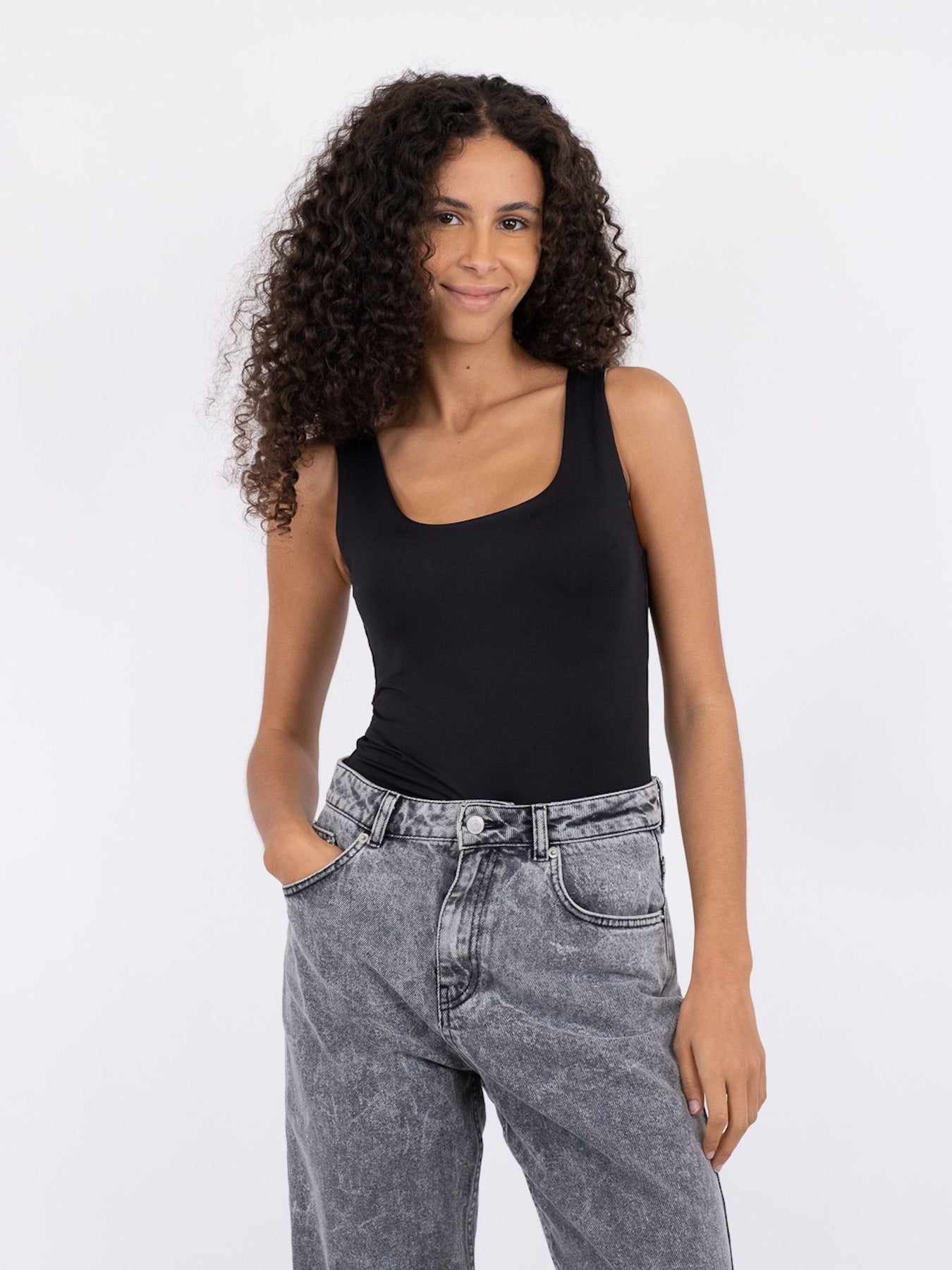 Sophia Jersey Top - Black