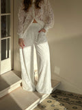 Madison Lace Pants - White