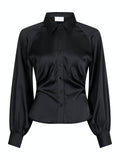 Susannah Sateen Shirt - Black