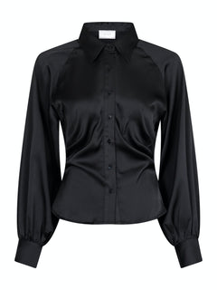 Susannah Sateen Shirt - Black