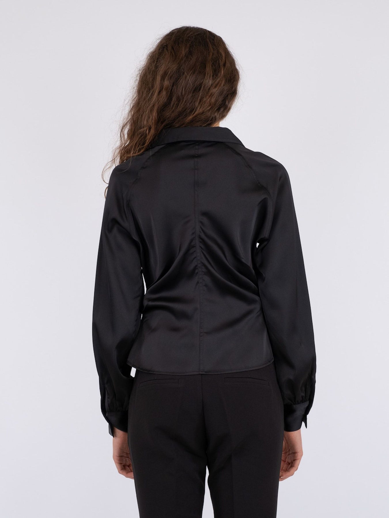 Susannah Sateen Shirt - Black