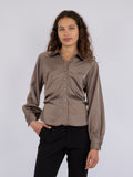 Susannah Sateen Shirt - Khaki