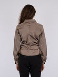 Susannah Sateen Shirt - Khaki