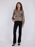 Susannah Sateen Shirt - Khaki