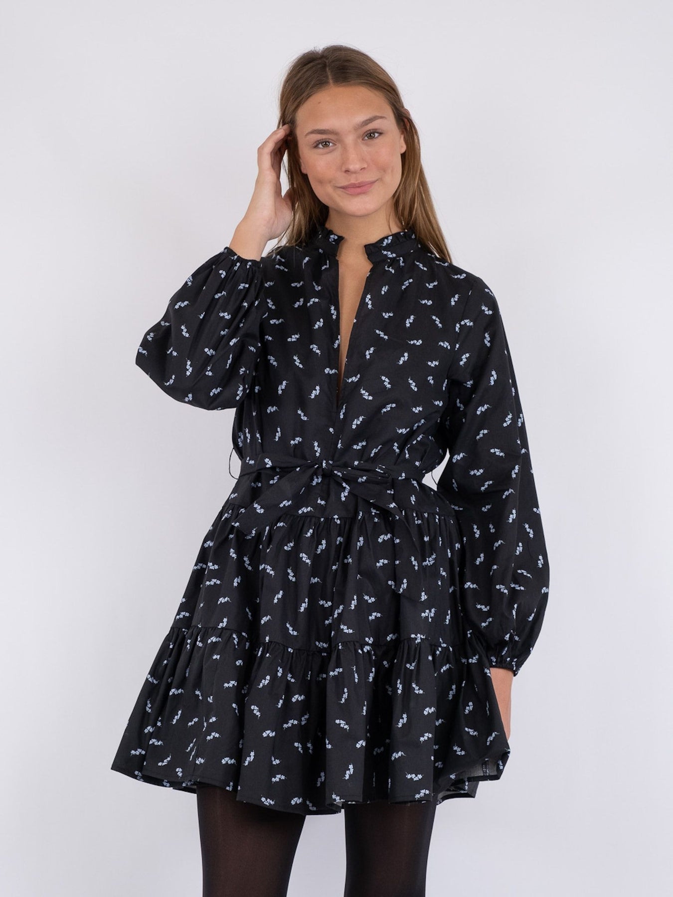 Debbie Little Flower Dress - Black