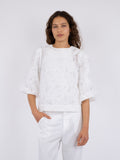 Lava Brocade Blouse - Off White