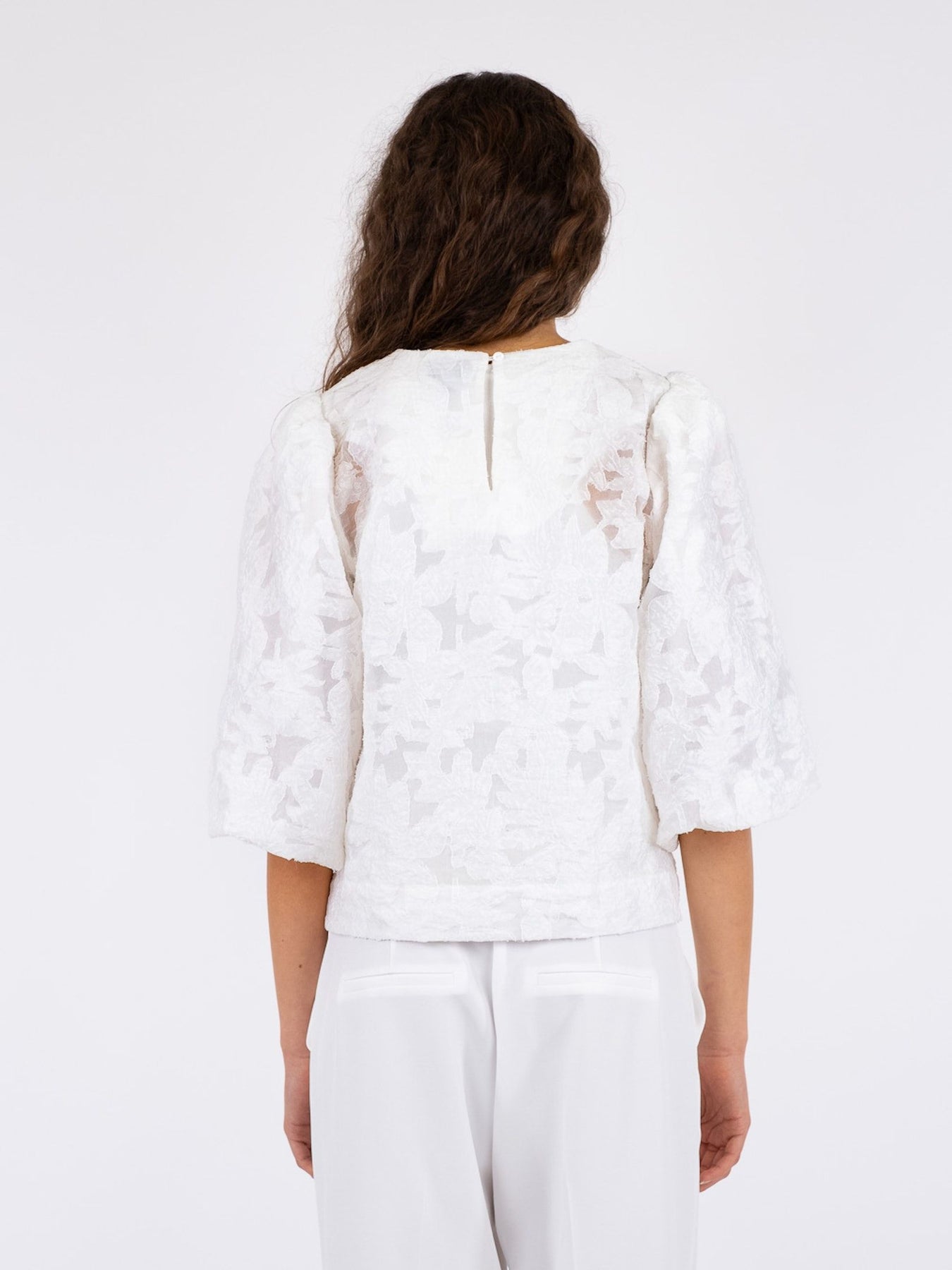 Lava Brocade Blouse - Off White