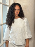 Lava Brocade Blouse - Off White