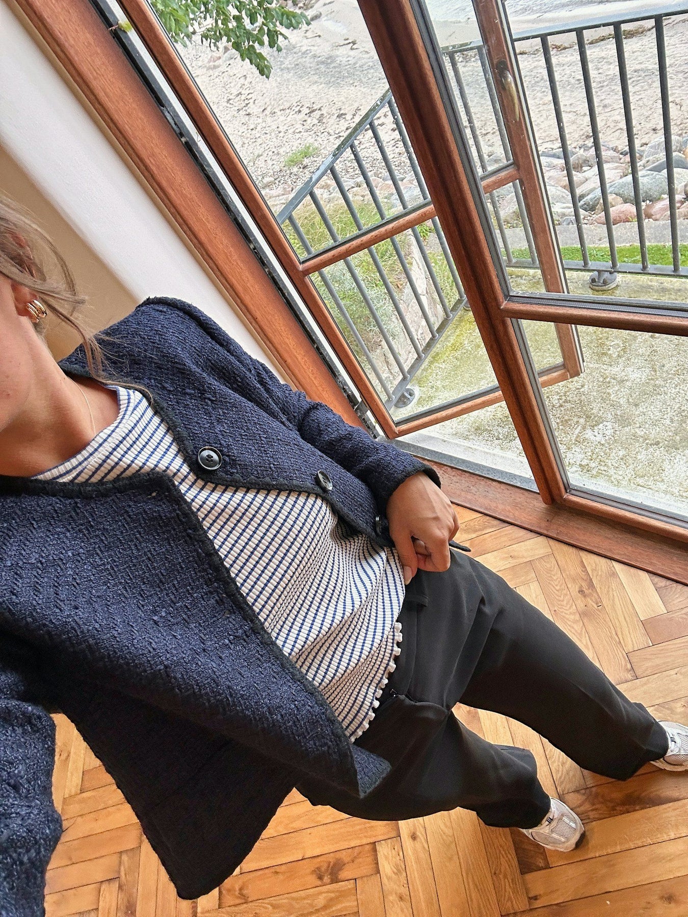 Helina Heavy Boucle Jacket - Navy
