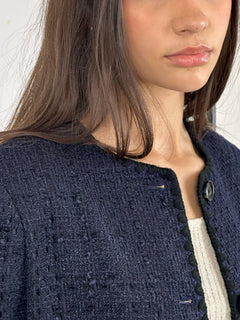 Helina Heavy Boucle Jacket - Navy